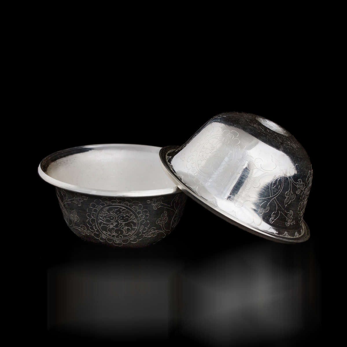 Чаши для подношений (набор из 7 шт.), 8 см, из серебра, Китай