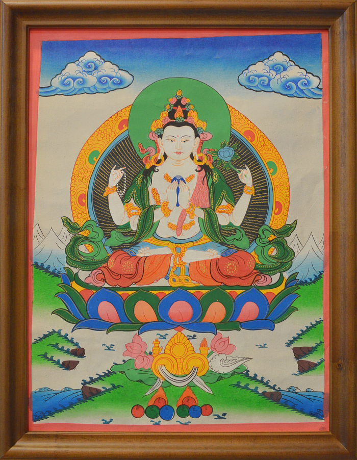 Картина в рамке "Авалокитешвара" (34 x 43 x 1 см)