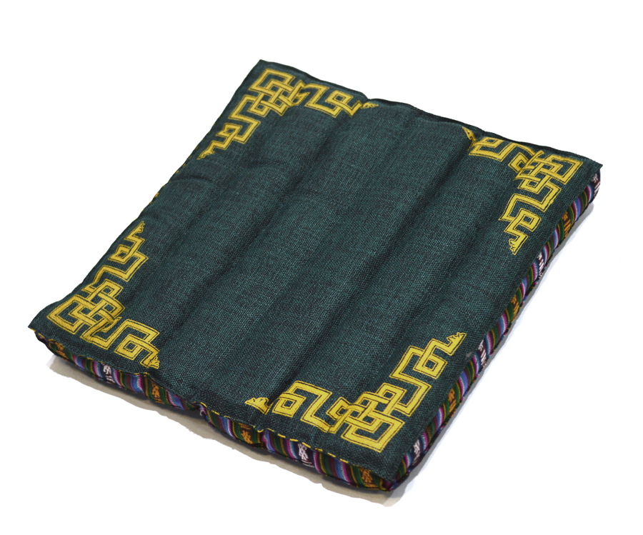 Подушка для медитации складная в чехле, зеленая, 32 х 34 см