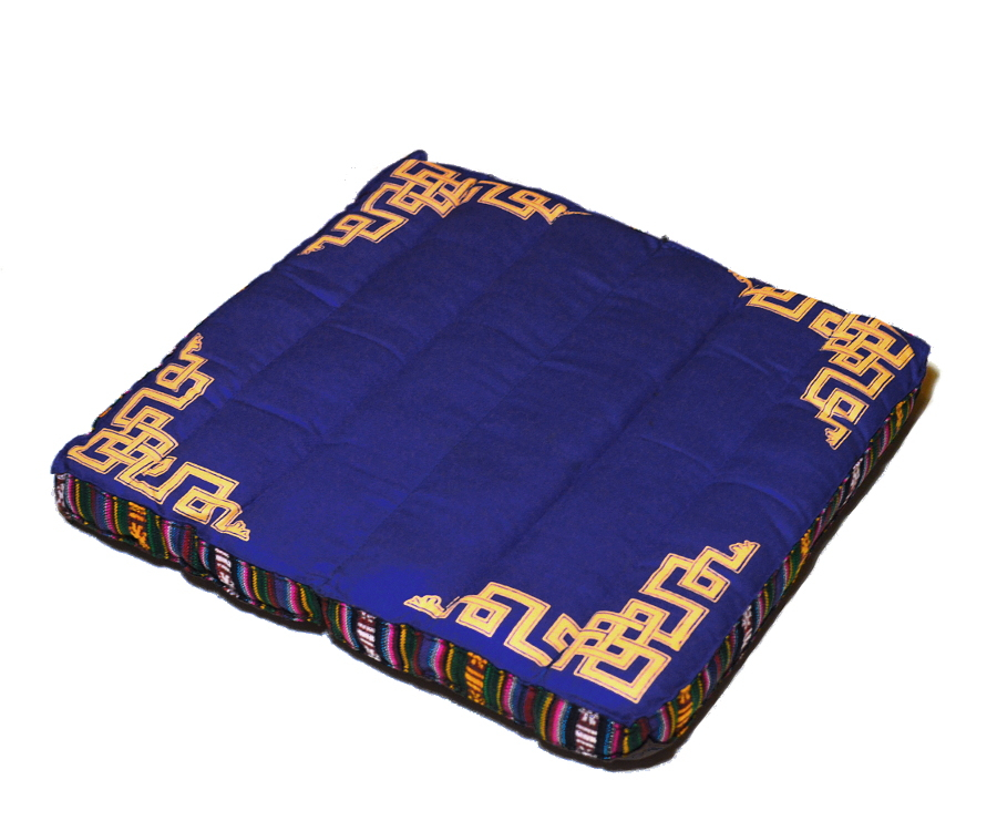 Подушка для медитации складная в чехле, синяя, 28 х 28 см