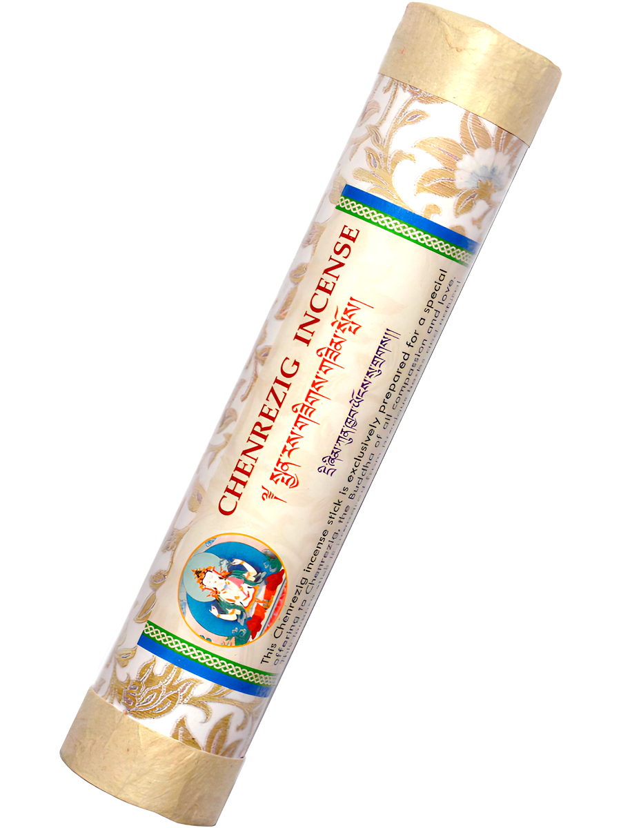 Благовоние Chenrezig Incense (Ченрезиг), 30 палочек по 19 см. 