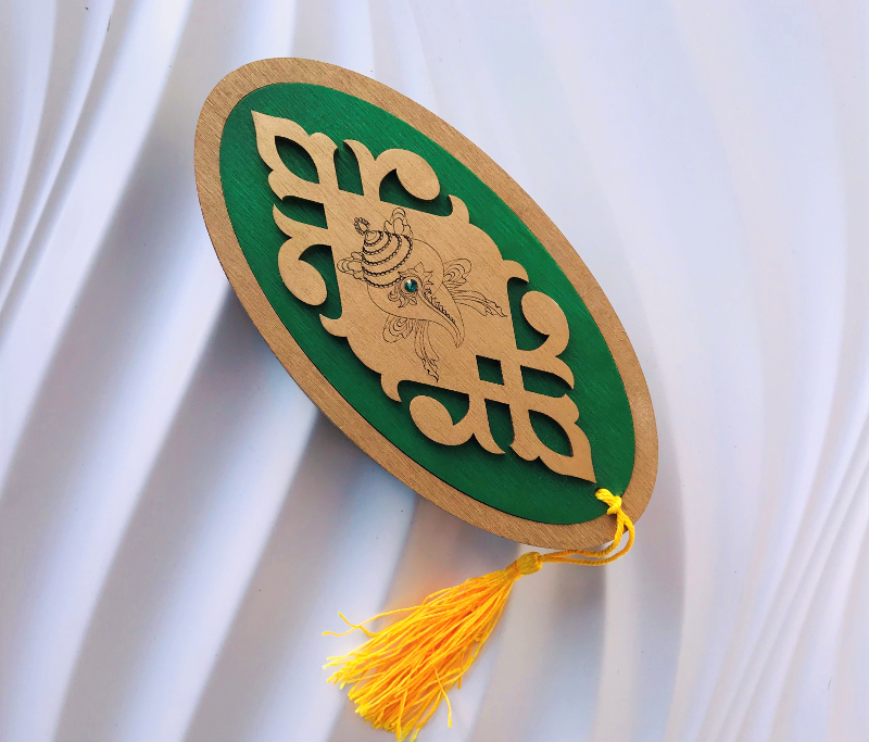 Шкатулка с изображением Белой раковины (зеленая)