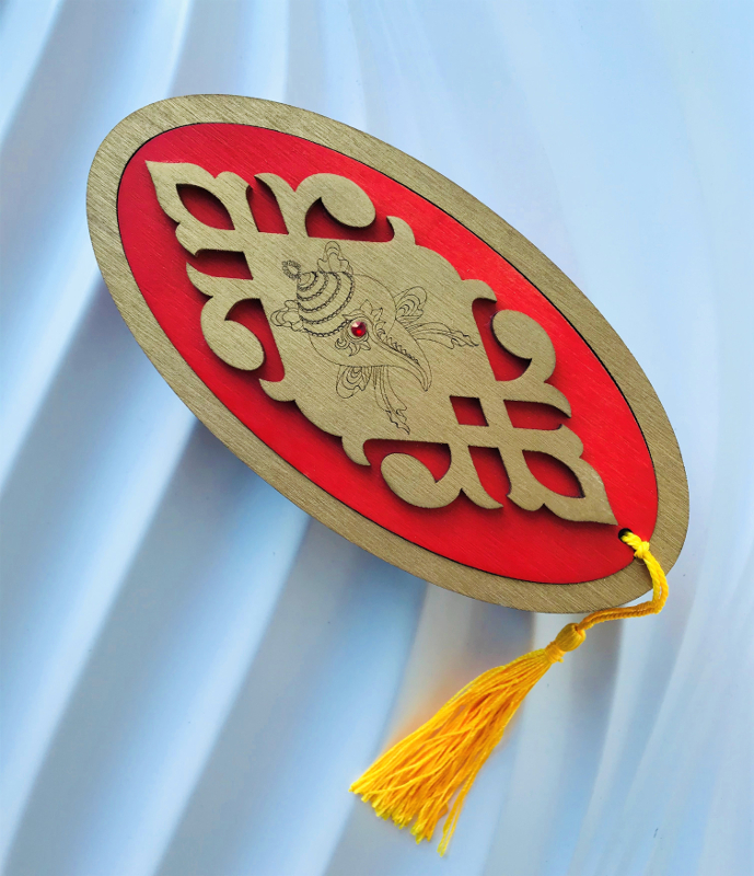 Шкатулка с изображением Белой раковины (красная)