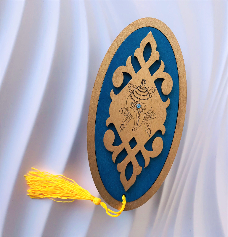 Шкатулка с изображением Белой раковины (синяя)