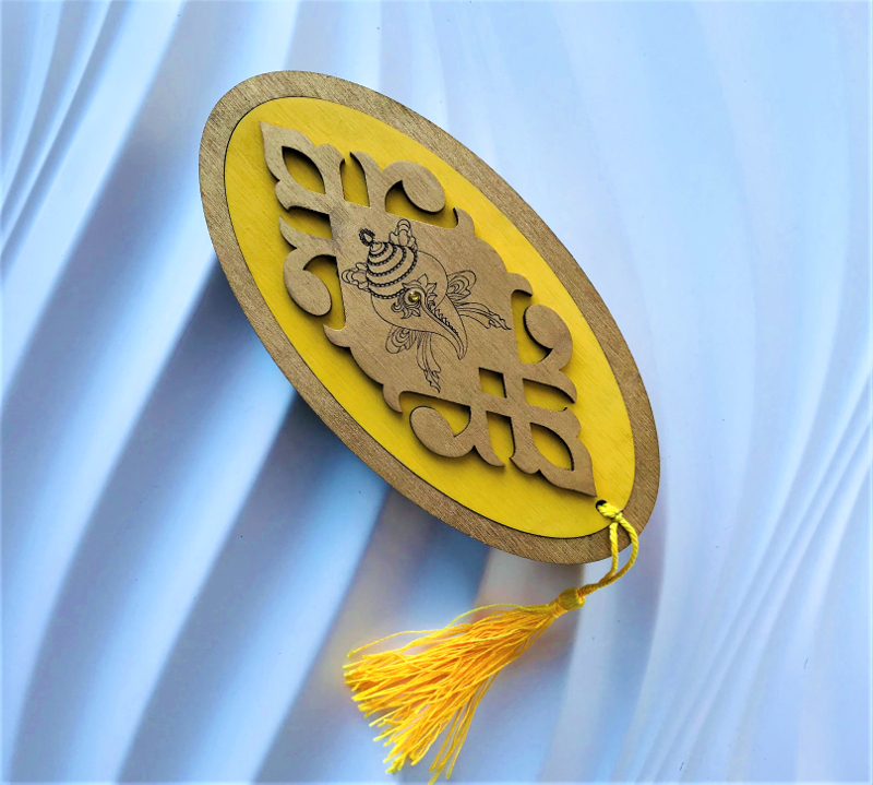 Шкатулка с изображением Белой раковины (желтая)