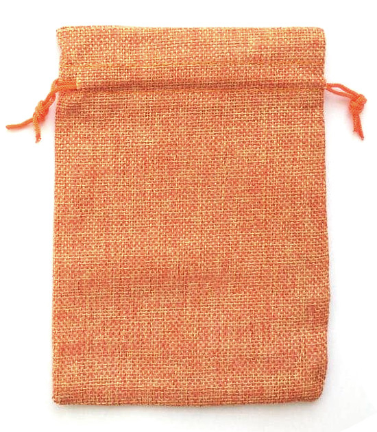 Мешочек на шнурке (13 x 18 см), оранжевый