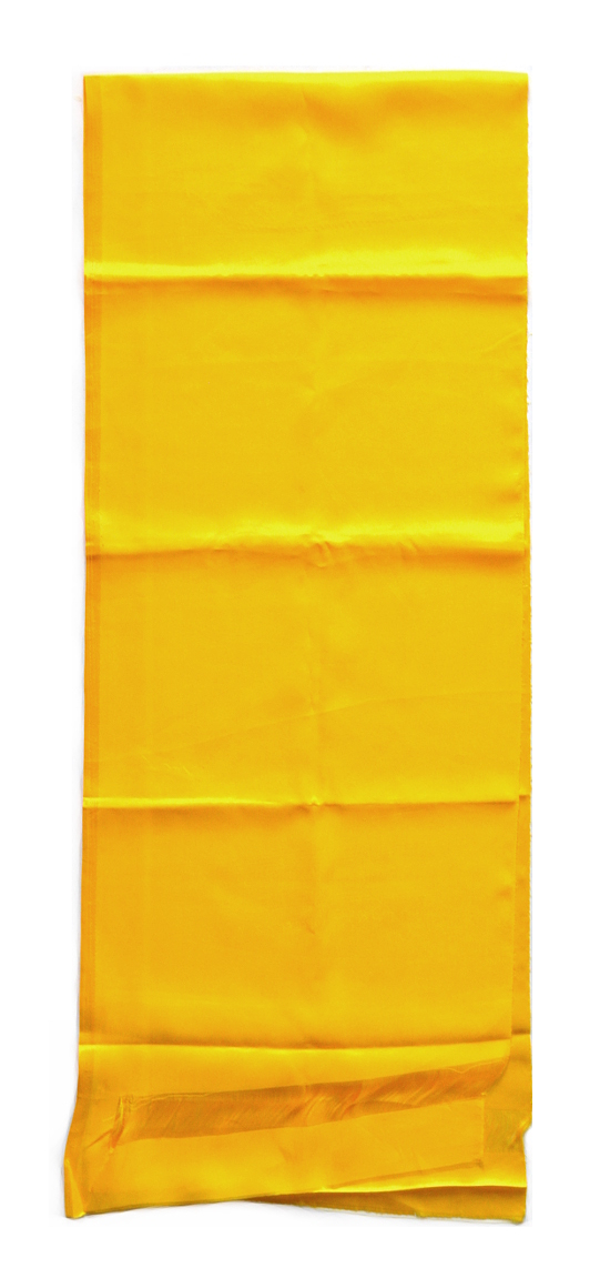 Хадак желтый с Восемью Драгоценными Символами (35 x 183 см) (discounted)