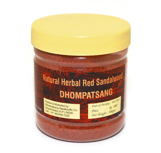 Порошок красного сандала Dhompatsang Natural Herbal Red Sandalwood, 100 г