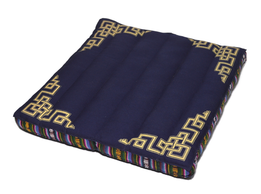 Подушка для медитации складная, темно-синяя, 33 х 35 см
