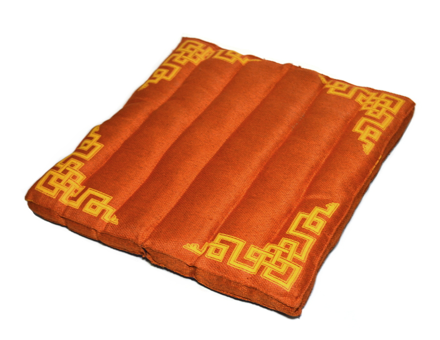 Подушка для медитации складная, оранжевая, 35 х 37 см (discounted)