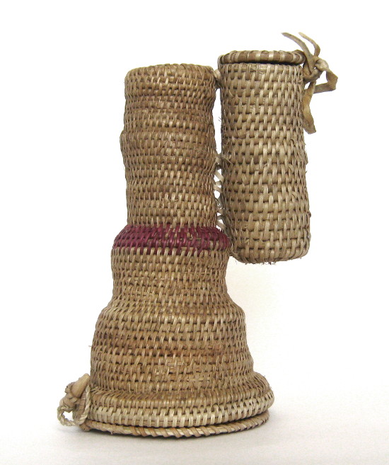 Футляр для колокольчика и ваджры плетеный (высота 19,5 см, диаметр 10 см)