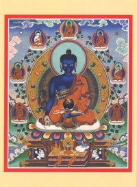 Открытка Будда Бхайшаджья-гуру (Менла) (12 х 16 см). 