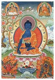 Купить Открытка Будда Медицины (Манла) (7 x 10 см) в интернет-магазине Dharma.ru