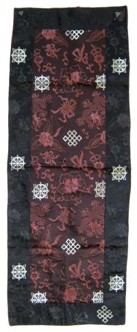 Купить Алтарное покрывало (коричневое с черной окантовкой), 38 x 103 см в интернет-магазине Dharma.ru