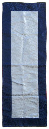 Купить Алтарное покрывало (серое с синей окантовкой), 38,5 x 108 см в интернет-магазине Dharma.ru