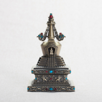 Купить Ступа схождения из мира богов (13,3 см) в интернет-магазине Dharma.ru