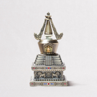 Купить Ступа схождения из мира богов (17 см) в интернет-магазине Dharma.ru