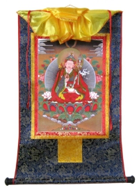 Купить Тханка Гуру Падмасамбхава (печатная, тханка 54 х 82 см, изображение 30,5 х 43,5 см) в интернет-магазине Dharma.ru