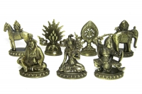 Купить Набор из семи статуэток Семь сокровищ Чакравартина, 8,5 см в интернет-магазине Dharma.ru