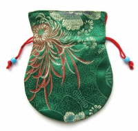 Купить Мешочек для четок зеленый, 12,5 x 15,5 см в интернет-магазине Dharma.ru