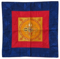 Купить Алтарное покрывало с ваджрой (сине-красное, 61 x 61 см) в интернет-магазине Dharma.ru