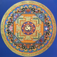 Плакат Мандала с ОМ (30 х 30 см). 
