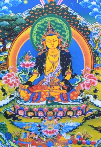 Плакат Бодхисаттва Кшитигарбха с драгоценным сосудом (30 x 40 см). 