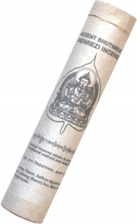 Купить Ancient Bhutanese Chenrezi Incense (Древнее бутанское благовоние Ченрези), 19 палочек по 18,5 см в интернет-магазине Dharma.ru