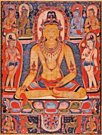 Купить Плакат Будда Ратнасамбхава (30 х 40 см) в интернет-магазине Dharma.ru