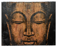Изображение на досках Будда (40 x 47 x 4 см). 