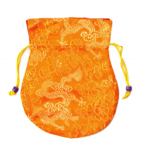 Купить Мешочек для четок, 12,5 x 15,5 см, оранжевый в интернет-магазине Dharma.ru