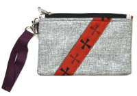 Купить Сумочка-кошелек на молнии серая (13,5 x 20,5 см) в интернет-магазине Dharma.ru