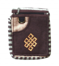 Купить Сумочка с Бесконечным узлом (коричневая, 19 x 23 см) в интернет-магазине Dharma.ru