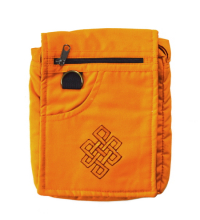 Купить Сумочка с Бесконечным узлом (оранжевая, 19 x 23 см) в интернет-магазине Dharma.ru