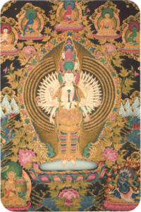 Купить Наклейка Авалокитешвара (№5) (5 x 7,5 см) в интернет-магазине Dharma.ru