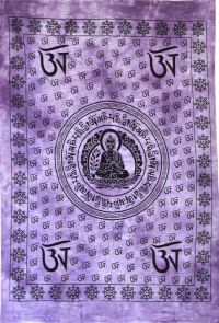 Купить Панно с Буддой фиолетовое, 77 х 116 см в интернет-магазине Dharma.ru