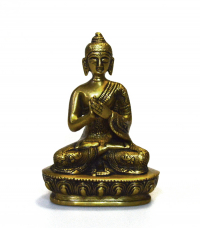 Купить Статуэтка Будды Шакьямуни (дхармачакра-мудра), 14 см (уценка) в интернет-магазине Dharma.ru