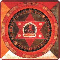 Купить Наклейка Мандала Ваджрайогини (№2) (7,5 x 7,5 см) в интернет-магазине Dharma.ru
