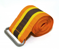 Купить Пояс для медитации желто-оранжевый (коричневая полоса, 270 х 12 см) в интернет-магазине Dharma.ru