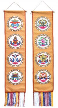 Купить Комплект из двух панно Восемь Благородных Символов (32 х 124 см) в интернет-магазине Dharma.ru