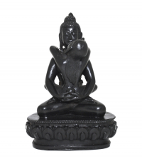 Купить Статуэтка Самантабхадры (Яб-Юм), черная, композит, 12,5 см в интернет-магазине Dharma.ru