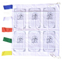 Купить Молитвенный флаг (лунг-та) белый, 80 х 90 см в интернет-магазине Dharma.ru