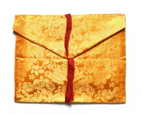 Купить Конверт для текстов желтый (цветы), 26 х 20 см в интернет-магазине Dharma.ru