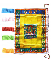 Купить Молитвенный флаг Зеленая Тара, 71 x 97 см в интернет-магазине Dharma.ru