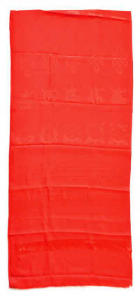 Хадак большой красный с Восемью Драгоценными Символами (57 x 260 см). 