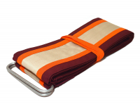 Купить Пояс для медитации бордово-оранжевый (серая полоса, 230 х 12 см) в интернет-магазине Dharma.ru