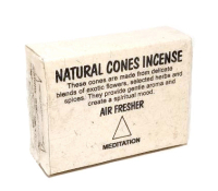 Купить Natural Cones Incense Meditation (Натуральное конусное благовоние Медитационное), 25 конусов по 3 см в интернет-магазине Dharma.ru
