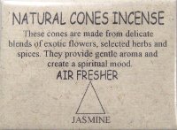 Купить Natural Cones Incense Jasmine (Натуральное конусное благовоние Жасмин), 25 конусов по 3 см в интернет-магазине Dharma.ru