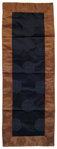 Купить Алтарное покрывало (черное с коричневой окантовкой), 37 х 105 см в интернет-магазине Dharma.ru