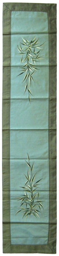 Купить Алтарное покрывало длинное (зеленое с зеленой окантовкой), 40 х 186 см в интернет-магазине Dharma.ru